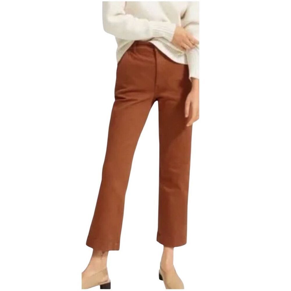 Everlane The High Rise Straight‎ Leg Crop Short in Cocoa Brown Women's Size 4
